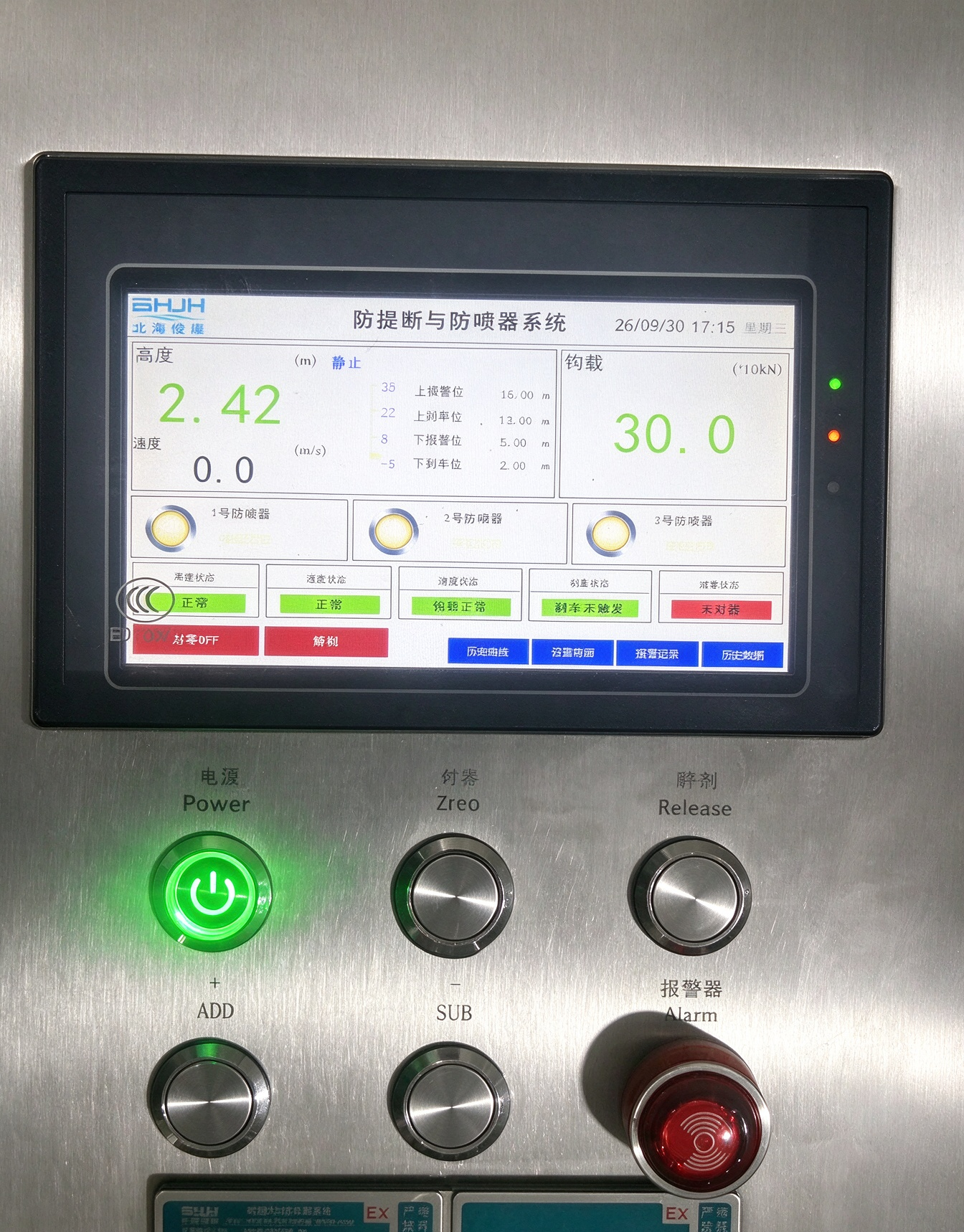 防提断与防喷器监测系统